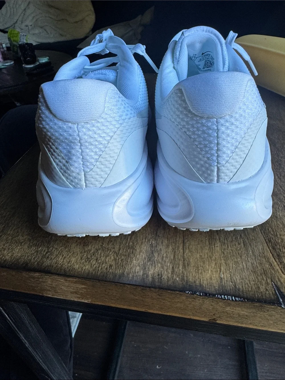 Nike Revolution 8 White Platform Sneaker with Subtle Swoosh - Picture 5 of 7